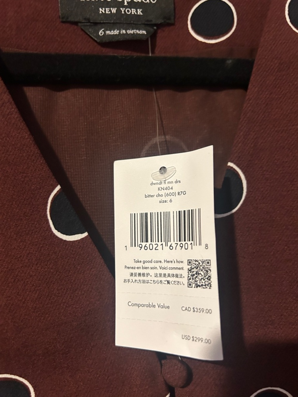 kate spade Brown Polka Dot Mini Dress - Picture 2 of 3